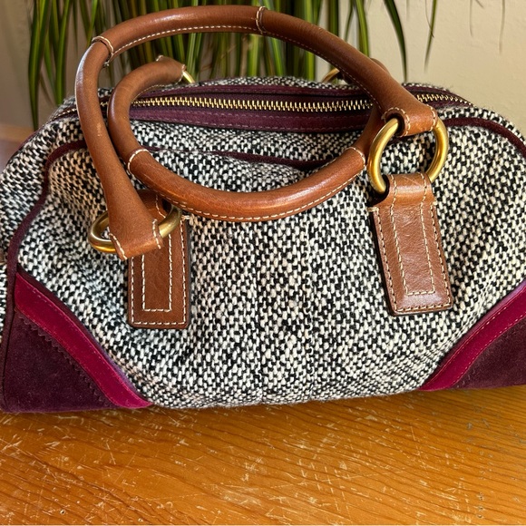 Coach Tweed Satchel with Ribbon and Rhinestone - Picture 3 of 7